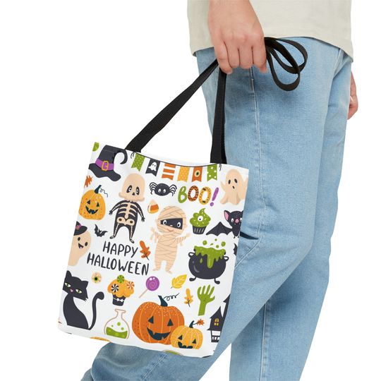 Discover Trick Or Treat Bag, Pumpkin Halloween Tote Bag AOP
