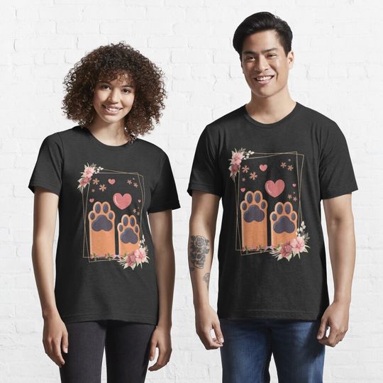 Discover Dog Paw Floral Look T-Shirt Essential T-Shirt