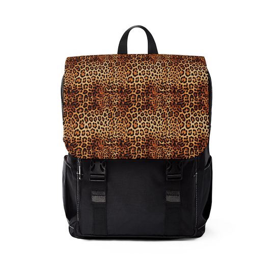Discover Leopard Print Unisex Casual Shoulder Backpack