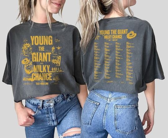 Discover Young the Giant & Milky Chance 2023 Tour Shirt, Young the Giant Band Fan T Shirt