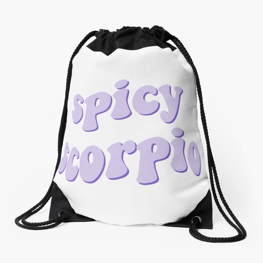 Discover spicy scorpio Drawstring Bag