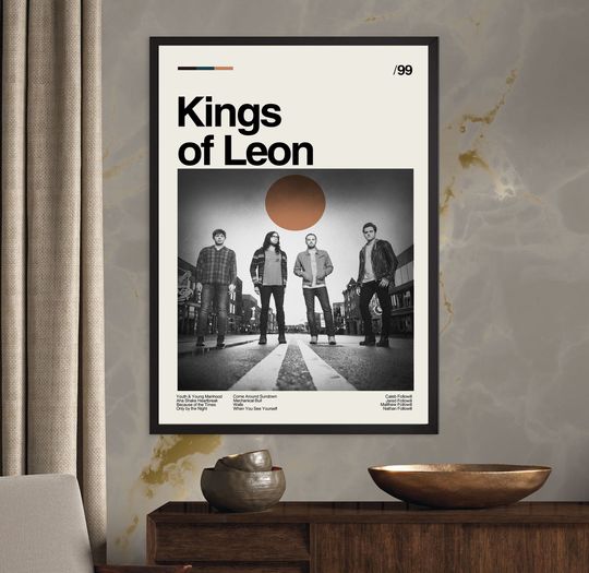 Discover Kings Of Leon Poster, Music Poster, Vintage Poster