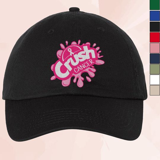 Discover Embroidered Crush Cancer Hat - Dad Cap