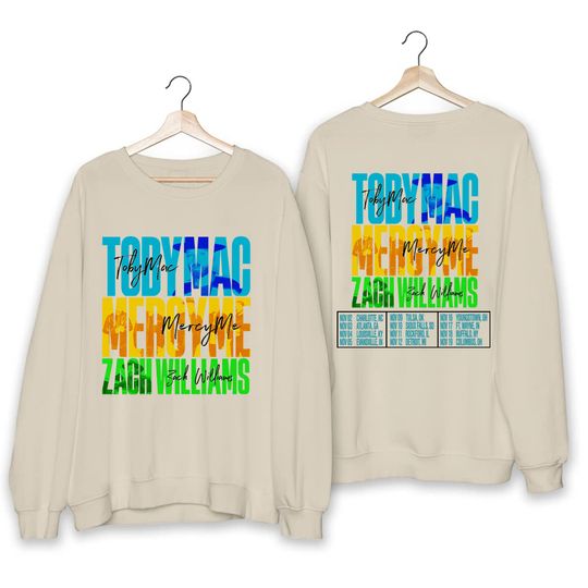 Discover TobyMac, MercyMe and Zach Williams 2023 Tour Double Side Sweatshirt