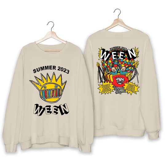 Discover Ween Summer Tour 2023 Shirt, Ween Rock Band Fan Double Side Sweatshirt