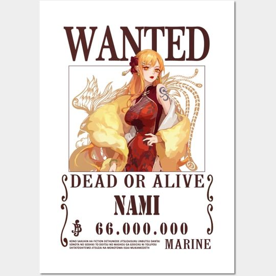 Discover Nami Wanted One Piece Poster