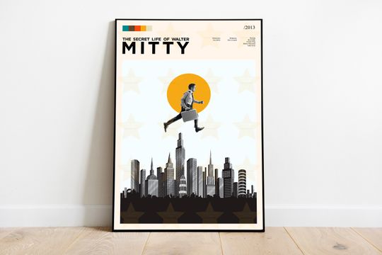 Discover The Secret Life of Walter Mitty / Ben Stiller / Minimalist Movie Poster