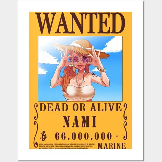 Discover Nami Wanted One Piece Poster