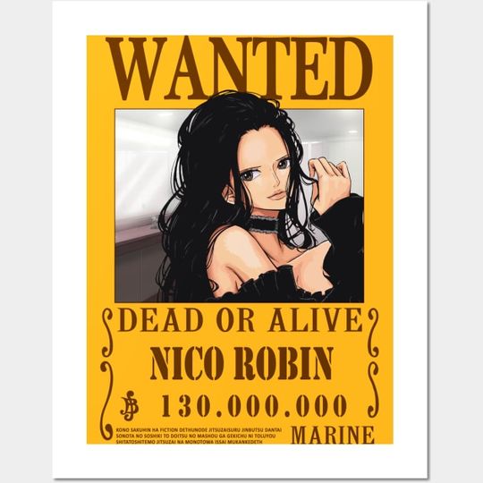 Discover Nico Robin Wanted One Piece Poster