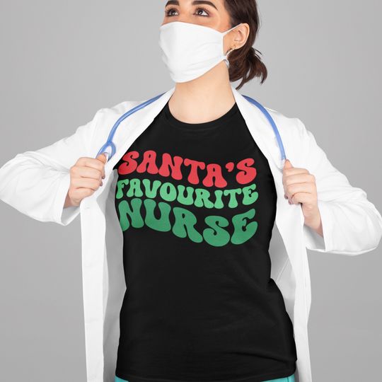 Discover Santa Favorite Nurse Shirt, Christmas Nurse Shirt, Christmas Nursing tshirt