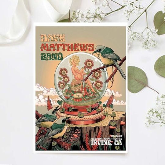 Discover Dave Matthews Band Tour Irvine Ca August 25 2023 Poster