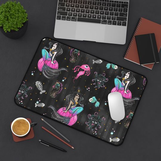 Discover Unique Mermaid Gifts - Dark Mermaid Mouse Pad Design