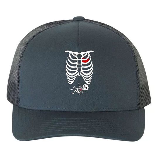 Discover Pregnant Skeleton Trucker Hat