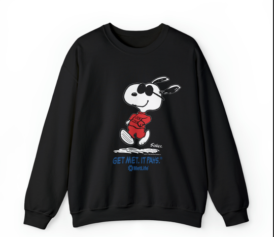 Discover Vintage 90s Snoopy Joe Cool Fruit of the loom tag DISTRESSED crewneck sweatshirt