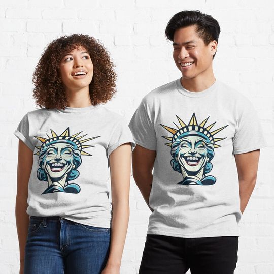 Discover Liberty smile T-Shirt Happy  Smiley shirt