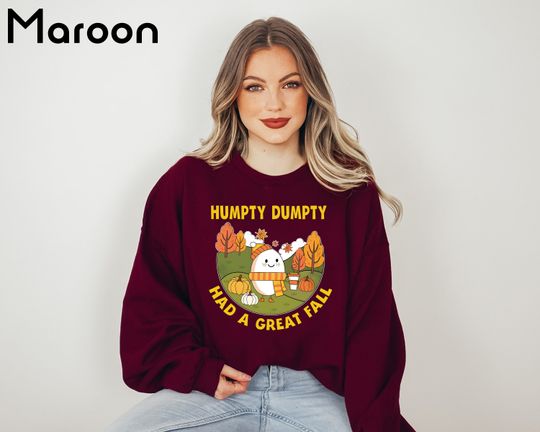 Discover Cute Halloween Sweatshirt - Humpty Dumpty Funny Design