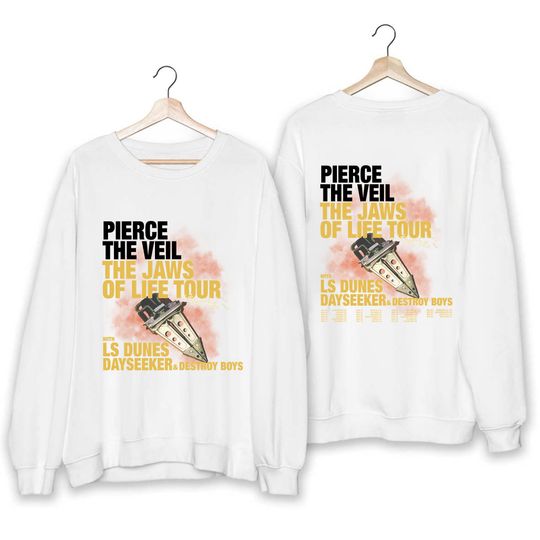 Discover Pierce The Veil The Jaws Of Life Tour 2023 Tour Sweatshirt