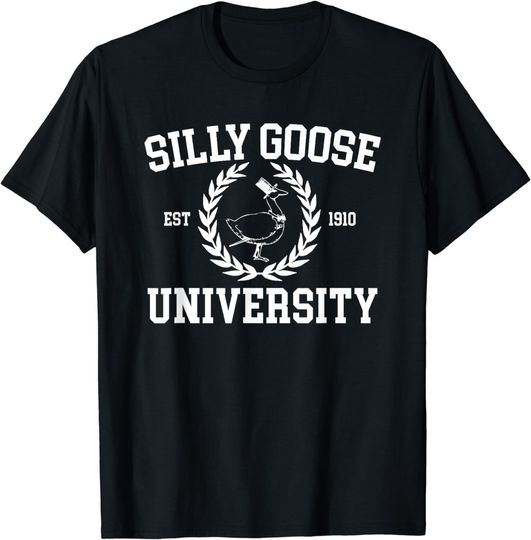 Discover Silly Goose University Mens Womens Silly Goose Meme Costume T-Shirt