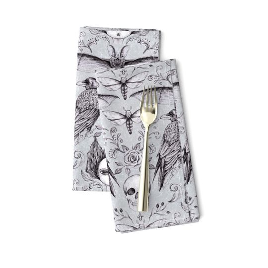 Discover Halloween Skull Ink Witches Pumpkins Napkins