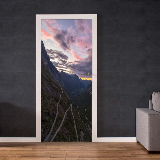 Discover Landscape Self-adhesive Door Stickers