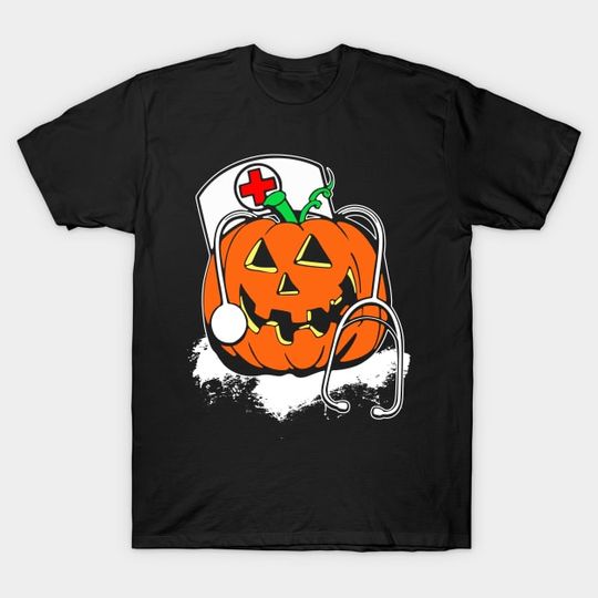 Discover Nurse Halloween pumpkin Emoji - Nurse Halloween - T-Shirt