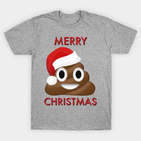 Discover Poo Merry Christmas Emoji T-Shirt
