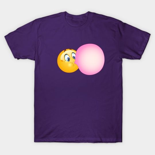 Discover Bubble Gum Emoji T-Shirt
