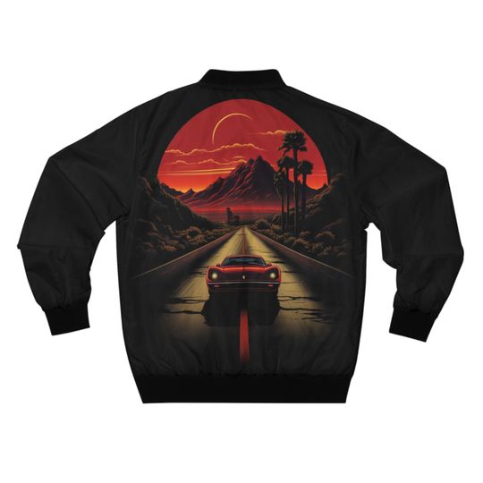 Discover Men's Bomber Jacket, Car Bomber Jacket, Red