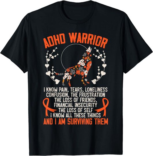 Discover ADHD Warrior Embrace Neurodiversity ADHD Awareness T-Shirt