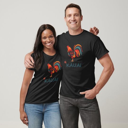Discover Hawaiian T-shirt Kauai Wild Rooster