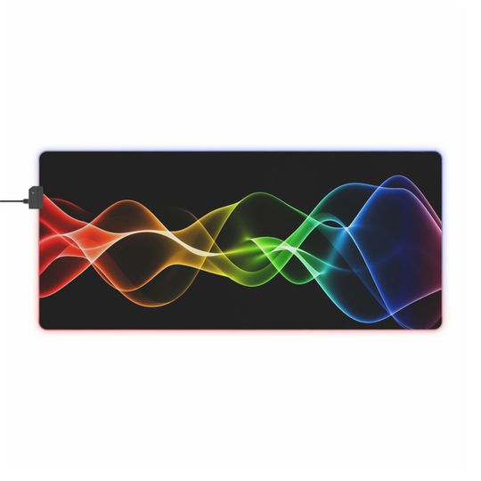 Discover Neon Waves LED RGB Gaming Mouse Pad