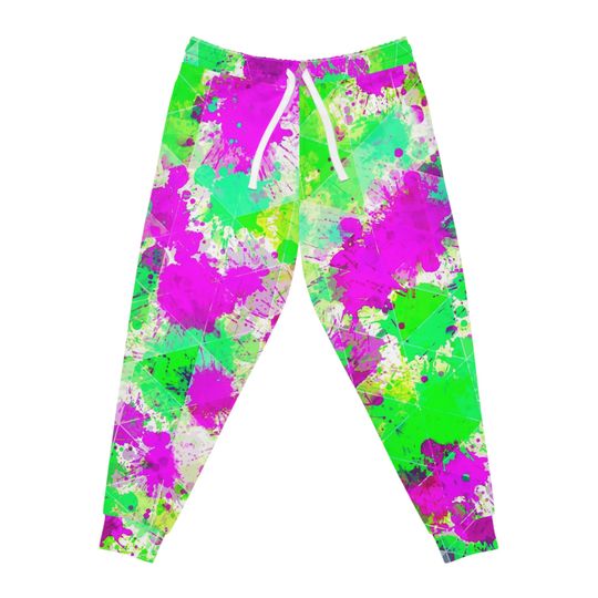 Discover Green/Purple/Pink Neon Athletic Joggers