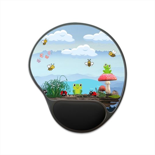 Discover Frog and pond mousepad, frog lover, work from home, office Mouse Pad with Wrist rest