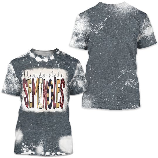 Discover Seminoles, gameday, football, bleached graphic t-shirt
