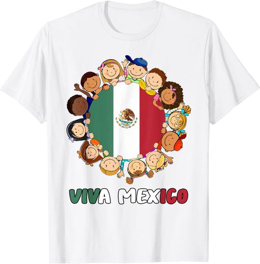 Discover Viva Mexico-Shirt Kids Girls Hispanic Heritage Month Mexican T-Shirt