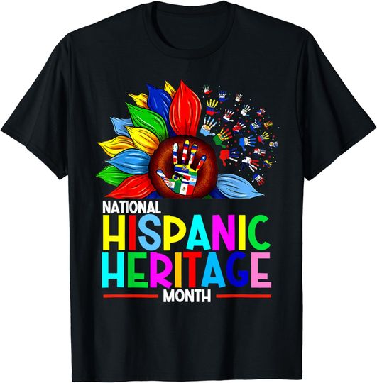 Discover Sunflower Happy National Hispanic Heritage Month T-Shirt
