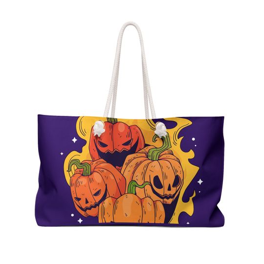 Discover Halloween Pumpkin Weekender Bag