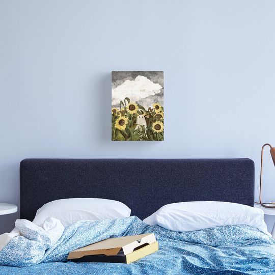 Discover There's A Ghost in the Sunflower Field Again... Canvas