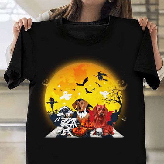 Discover Halloween Dachshund T-Shirt, Dog Lovers Halloween Shirts