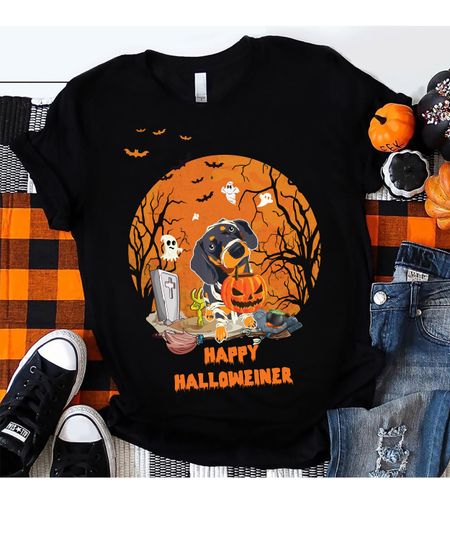 Discover Dachshund Dog Halloween Shirt, Doggy Jumper
