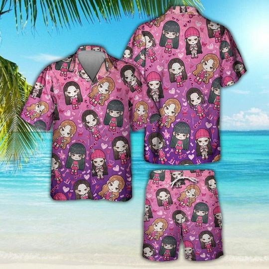 Discover Gi-dle Kpop Hawaiian Shirt, Gi-dle I am Free-ty World Tour Hawaiian