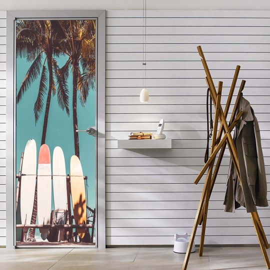 Discover Windsurfing Self-adhesive Door Stickers