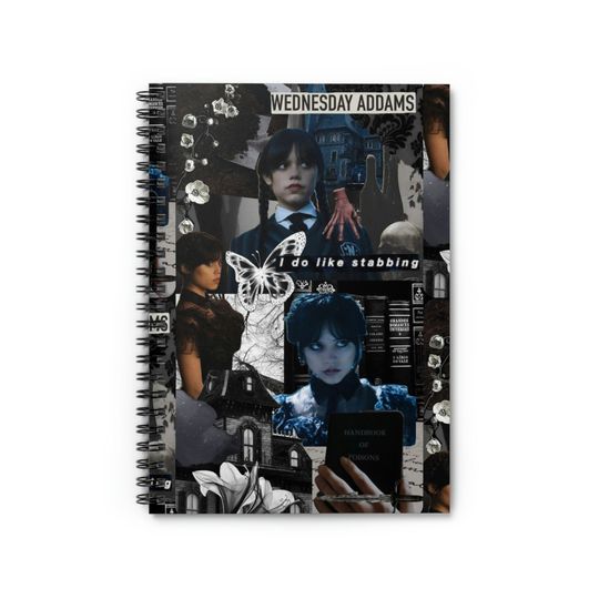 Discover Wednesday Addams - Spiral Notebook - Ruled Line