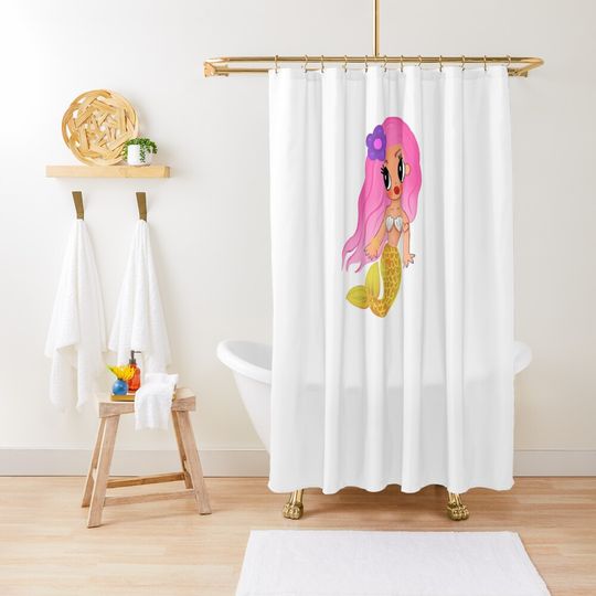 Discover Karol G mermaid pink hair, manana sera bonito Shower Curtain