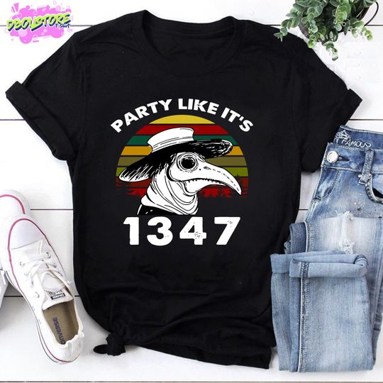 Discover Plague Doctor Vintage Party Like Its 1347 T-Shirt, Plague Doctor Shirt