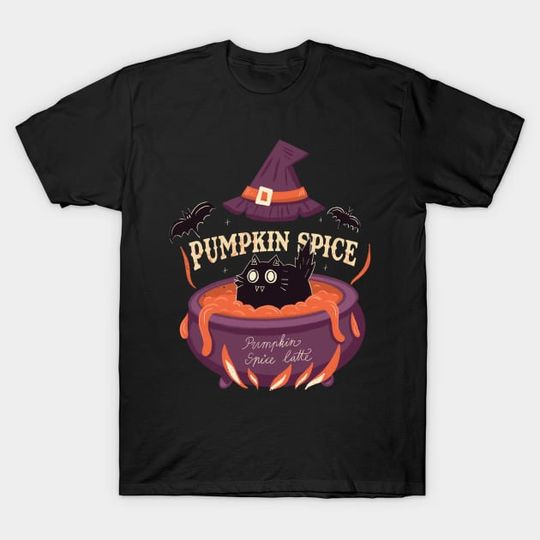 Discover Pumpkin Spice Everything nice cat Halloween - Pumpkin Spice - T-Shirt
