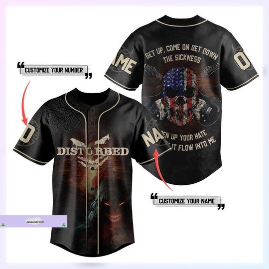 Discover Custom Disturbed Jersey, Disturbed Baseball Jersey