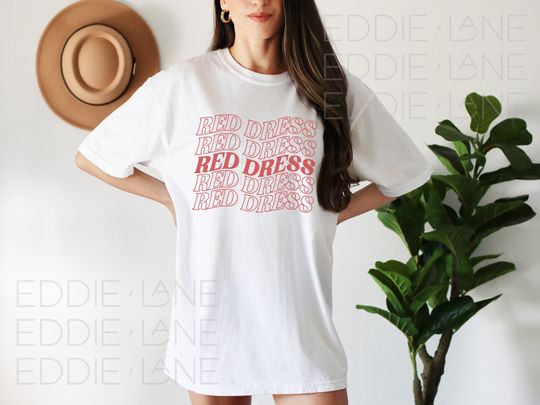 Discover shirt red dress tee