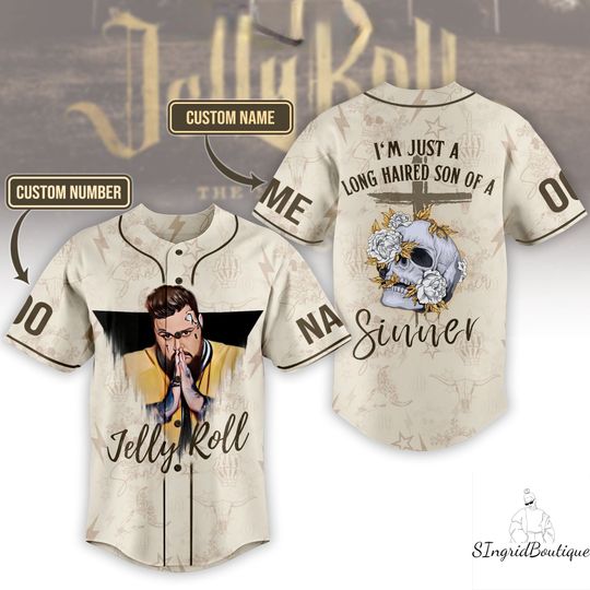Discover Jelly Roll Baseball Jersey, Son Of A Sinner Jersey