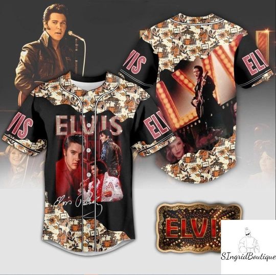 Discover Elvis Presley Jersey, King Of Rock And Roll Baseball Jersey